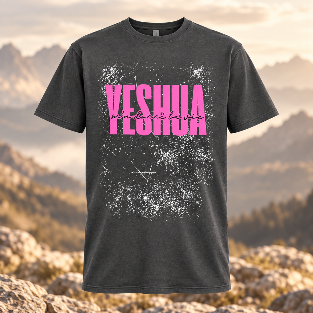 T-shirt féminin motif Chrétien - Yeshua rose