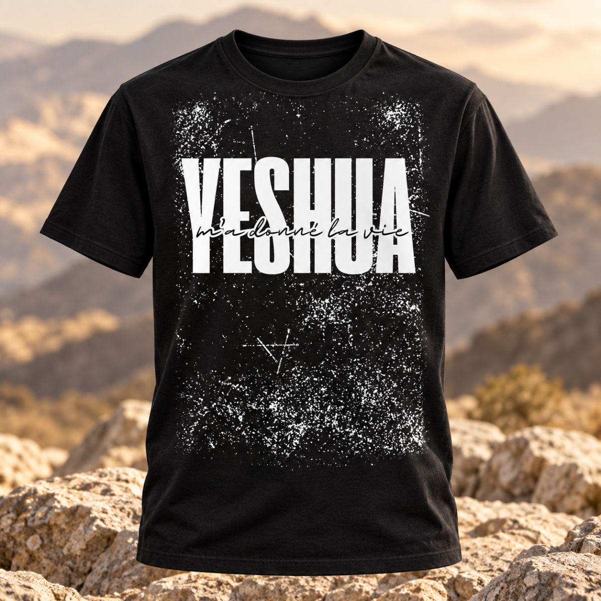 T-shirt unisexe motif Chrétien - Yeshua blanc
