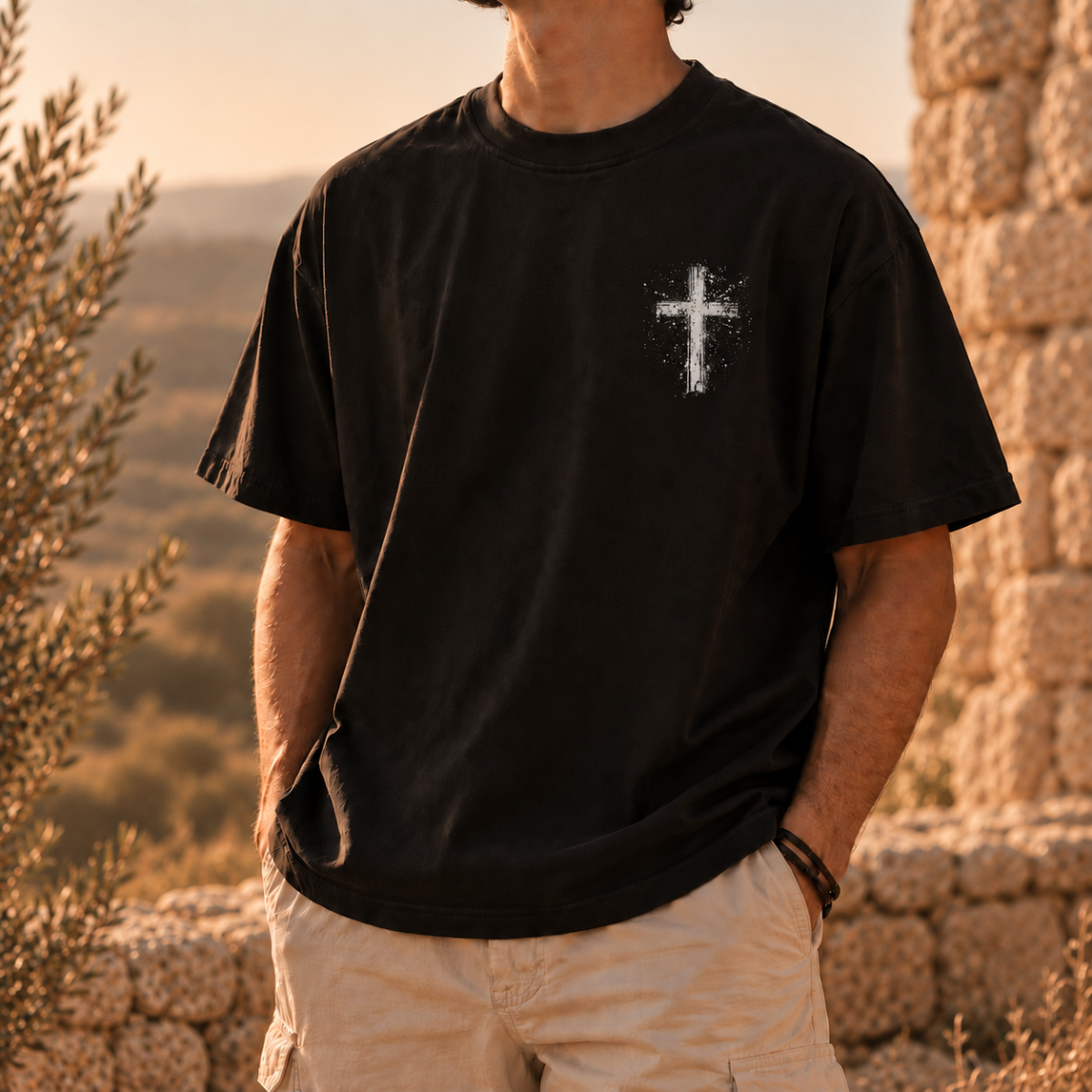 T-shirt unisexe motif Chrétien - L'agneau a vaincu la mort