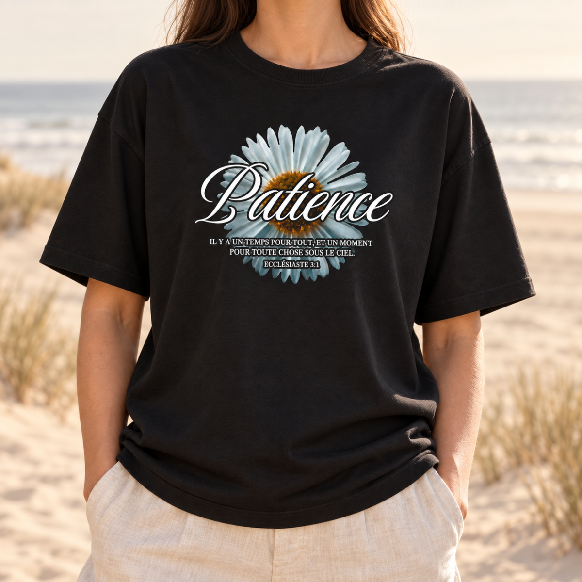 T-shirt Féminin motif Chrétien - Patience